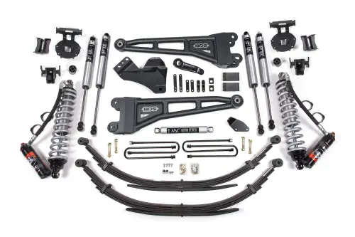 BDS Suspension - BDS1939FPE | BDS Suspension 4 Inch Lift Kit With Radius Arm & Fox 2.5 Performance Elite Coil-over Conversion For Ford F-250/F-350 Super Duty 4WD | 2008-2010 | Diesel | Rear Lift Leaf Springs