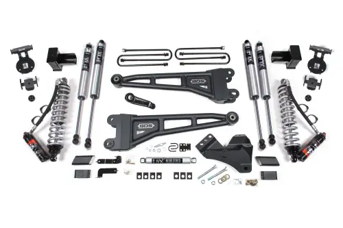 BDS Suspension - BDS2203FPE | BDS Suspension 5 Inch Lift Kit With Radius Arm & Fox 2.5 Performance Elite Coil-over Conversion For Ford F-250 / F-350 Super Duty 4WD | 2023-2024 | Diesel | Rear Lift Block Kit, Fox 2.0 Performance Series Shocks