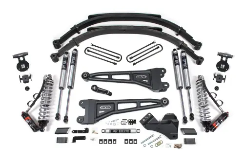 BDS Suspension - BDS2208FPE | BDS Suspension 5 Inch Lift Kit With Radius Arm & Fox 2.5 Performance Elite Coil-over Conversion For Ford F-250 / F-350 Super Duty 4WD | 2023-2024 | Diesel | Rear Lift Leaf Springs, Fox 2.0 Performance Series Shocks