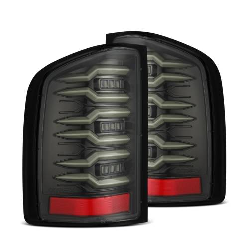 AlphaREX - 620090 | AlphaRex LUXX-Series LED Tail Lights For Chevy Silverado (2007-2013) | Alpha-Black