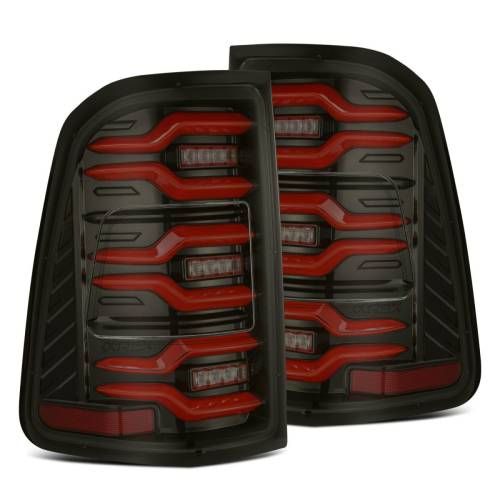 AlphaREX - 640050 | AlphaRex LUXX-Series LED Tail Lights For Ram 1500 (2019-2024) | Black Red