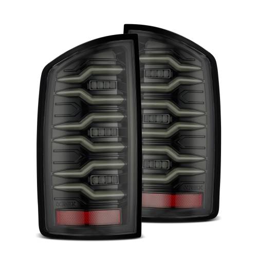 AlphaREX - 641050 | AlphaRex LUXX-Series LED Tail Lights For Dodge Ram 1500 (2007-2008) / Dodge Ram 2500/3500 (2007-2009) | Alpha-Black