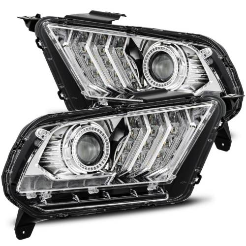 AlphaREX - 880111 | AlphaRex PRO-Series Halogen Projector Headlights For Ford Mustang (2010-2012) | Chrome