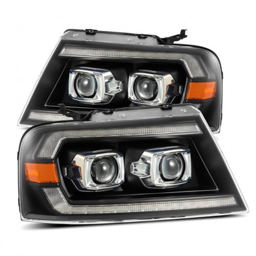 AlphaREX - 880134 | AlphaRex PRO-Series Halogen Projector Headlights For Ford F150 (2004-2008) / Lincoln Mark LT (2006-2008) | Black