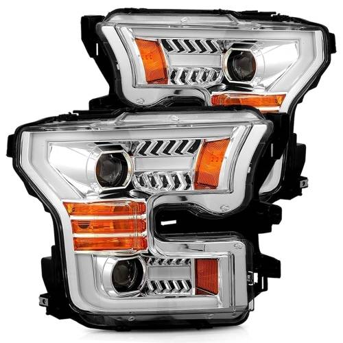 AlphaREX - 880157 | AlphaRex PRO-Series Halogen Projector Headlights For Ford F-150 (2015-2017) | Chrome