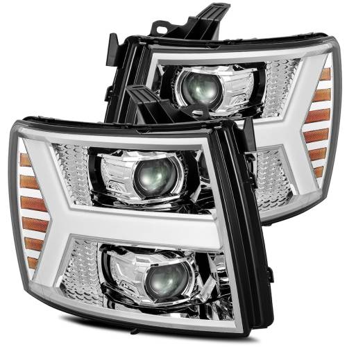 AlphaREX - 880204 | AlphaRex PRO-Series Halogen Projector Headlights For Chevrolet Silverado 1500 / 2500 HD / 3500 HD (2007-2013) | Chrome