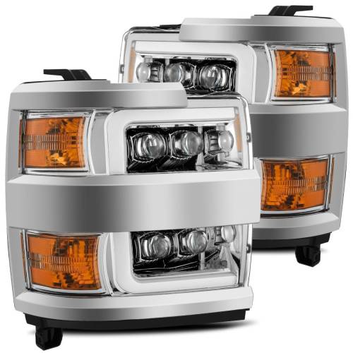 AlphaREX - 880228 | AlphaRex MK II NOVA-Series LED Projector Headlights For Chevrolet Silverado 2500 HD / 3500 HD (2015-2019) | Chrome