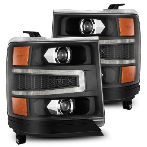 AlphaREX - 880234 | AlphaRex LUXX-Series LED Projector Headlights Chevrolet Silverado 1500 (2016-2018) | Black