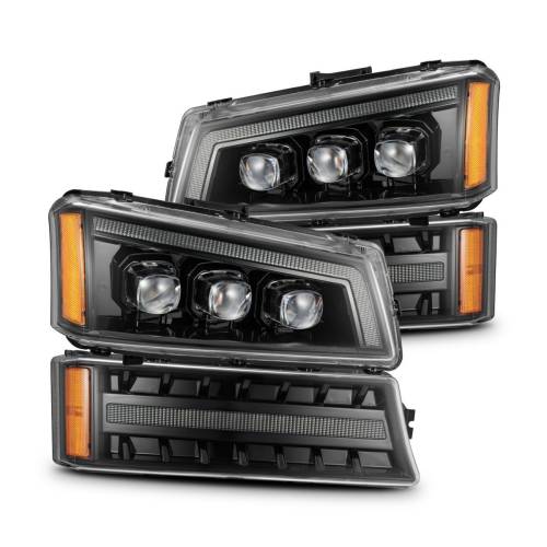 AlphaREX - 880254 | AlphaRex NOVA-Series LED Projector Headlights Chevrolet Silverado (2003-2006) / Avalanche (2002-2006 Without Body Cladding) | Alpha-Black