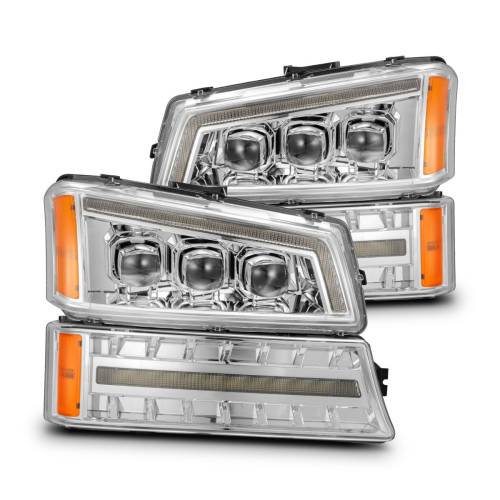 AlphaREX - 880255 | AlphaRex NOVA-Series LED Projector Headlights Chevrolet Silverado (2003-2006) / Avalanche (2002-2006 Without Body Cladding) | Chrome