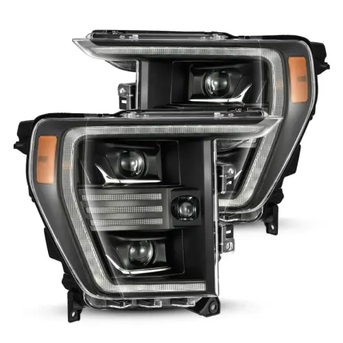 AlphaREX - 880293 | AlphaRex PRO-Series Halogen Projector Headlights For Ford F150 (2021-2023) | Black