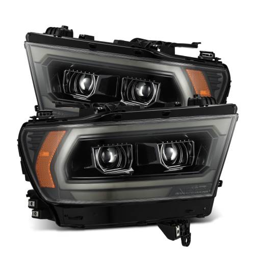 AlphaREX - 880573 | AlphaRex (MK II 2500 Style) PRO-Series Halogen Projector Headlights Ram 1500 (2019-2024) | Alpha-Black