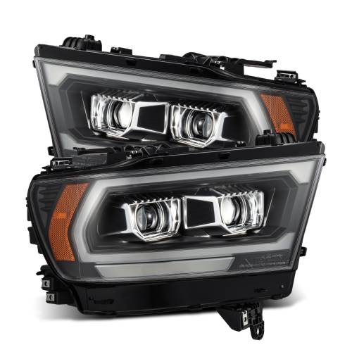 AlphaREX - 880574 | AlphaRex (MK II 2500 Style) PRO-Series Halogen Projector Headlights Ram 1500 (2019-2024) | Black