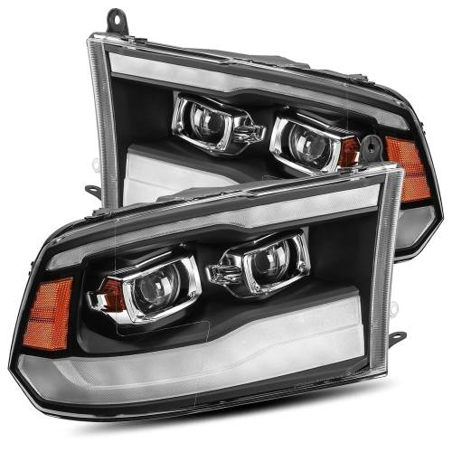 AlphaREX - 880597 | AlphaRex MK II PRO-Series Halogen Projector Headlights For Ram 1500 / 2500 / 3500 Truck (2009-2018) | Black