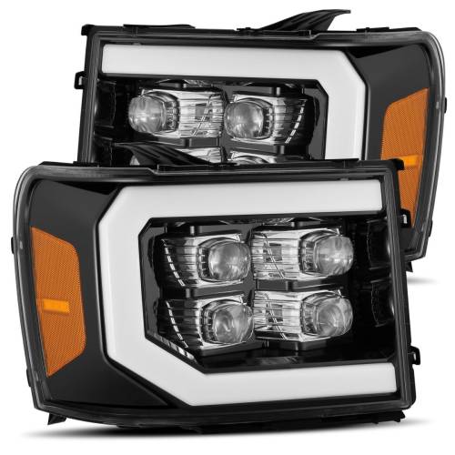 AlphaREX - 880608 | AlphaRex NOVA-Series LED Projector Headlights For GMC Sierra 1500 / 2500 HD / 3500 HD (2007-2014) | Jet Black