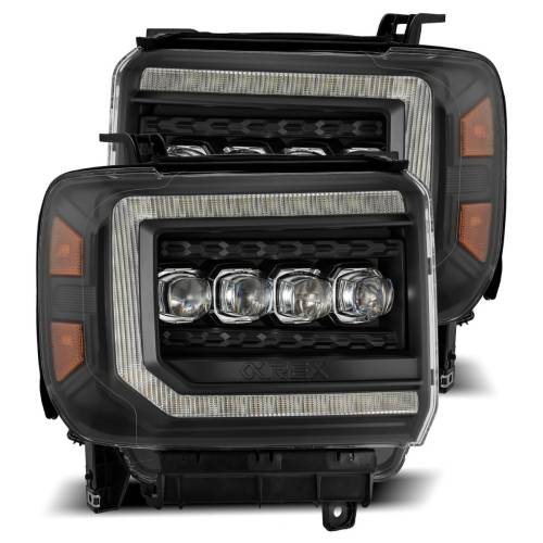 AlphaREX - 880617 | AlphaRex NOVA-Series LED Projector Headlights For GMC Sierra (2014-2018) | Black