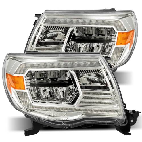 AlphaREX - 880734 | AlphaRex LUXX-Series LED Crystal Headlights For Toyota Tacoma (2005-2011) | Chrome