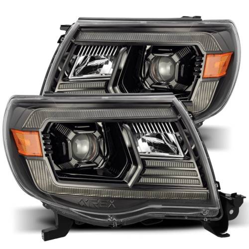 AlphaREX - 880736 | AlphaRex PRO-Series Halogen Projector Headlights For Toyota Tacoma (2005-2011) | Alpha-Black