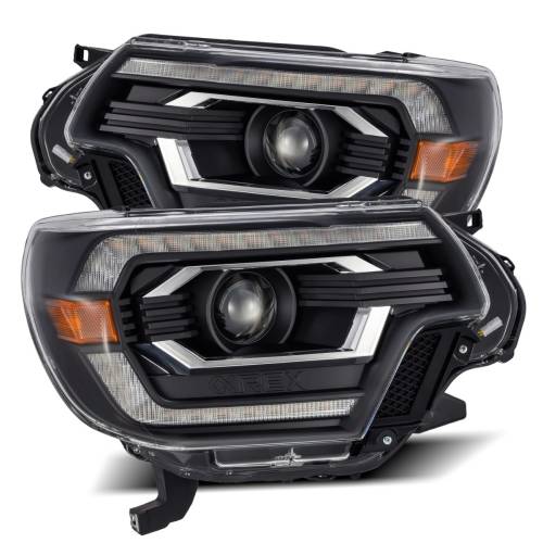 AlphaREX - 880749 | AlphaRex PRO-Series Halogen Projector Headlights For Toyota Tacoma (2012-2015) | Black