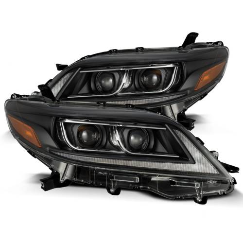 AlphaREX - 880764 | AlphaRex PRO-Series Halogen Projector Headlights For Toyota Sienna (2011-2020) | Black