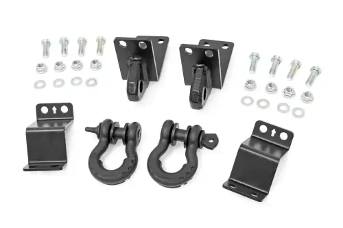 Rough Country - 73117 | Rough Country Rear Shackle Kit For Toyota Tacoma 4WD (2024-2024) | D Ring Combo