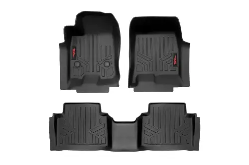 Rough Country - M-21313 | Rough Country Heavy Duty Floor Mats For Chevrolet Colorado / GMC Canyon (2023-2024) | Front & Back | Crew Cab