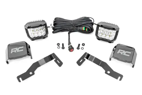 Rough Country - 72105 | Rough Country LED Ditch Light Kit For Toyota Tacoma (2024-2024) | 3 Inch Osram Wide Angle Series