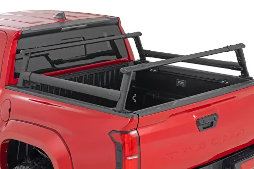 Rough Country - 73119 | Rough Country Half Height Aluminum Bed Rack (2024 Tacoma 2WD/4WD | 5' Bed)