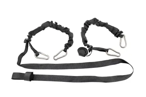 Rough Country - 117701A | Rough Country Elastic Straps With Carabiner Ends | 1 Inch X 6 Feet