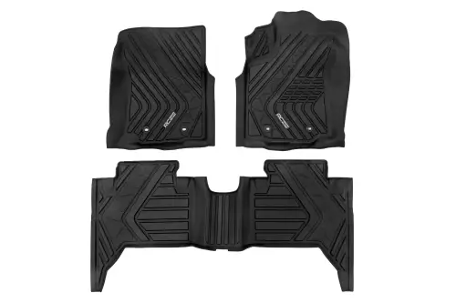 Rough Country - FF-71216 | Rough Country Flex-Fit Floor Mats For Toyota Tacoma 2/4WD (2016-2023) | Front & Rear