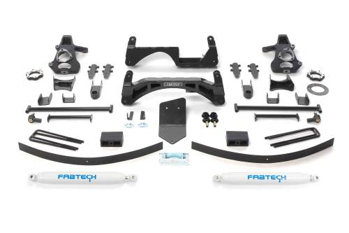 Fabtech Motorsports - FTSK1024 | Fabtech 6 Inch Basic System With Performance Shocks (2007-2013 Silverado, Sierra 1500 4WD)