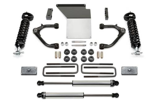 Fabtech Motorsports - FTSK1063DL | Fabtech 3 Inch Uniball UCA System With Dirt Logic 2.5 Coilovers and 2.25 Dirt Logic Rear Shocks (2007-2018 Silverado, Sierra 1500 2WD/4WD)