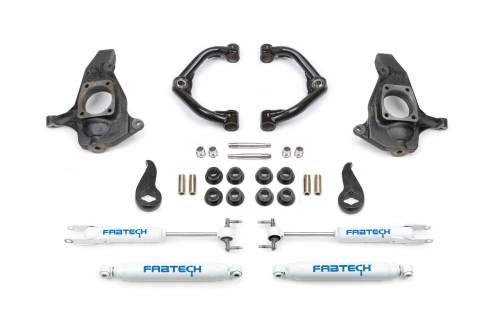 Fabtech Motorsports - FTSK1064 | Fabtech 3.5 Inch Ultimate System With Uniball UCA and Performance Shocks (2011-2019 Silverado, Sierra 2500 HD, 3500 HD 2WD/4WD)