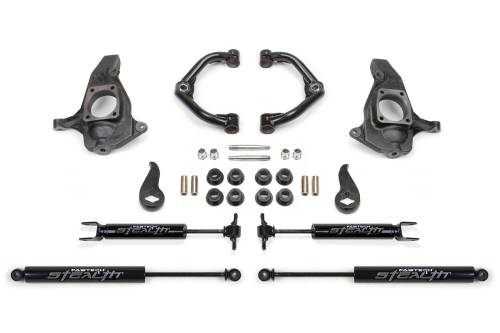 Fabtech Motorsports - FTSK1064M | Fabtech 3.5 Inch Ultimate System With Uniball UCA and Stealth (2011-2019 Silverado, Sierra 2500 HD, 3500 HD 2WD/4WD)