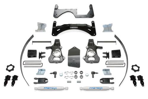 Fabtech Motorsports - FTSK1068 | Fabtech 6 Inch Basic System With Performance Shocks (2014-2018 Silverado, Sierra 1500 with OE Cast Aluminum or Stamped Steel Control Arms)