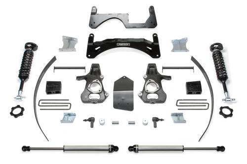 Fabtech Motorsports - FTSK1068DL | Fabtech 6 Inch Basic System With Dirt Logic 2.5 (2014-2018 Silverado, Sierra 1500 with OE Cast Aluminum or Stamped Steel Control Arms)