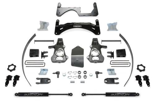 Fabtech Motorsports - FTSK1068M | Fabtech 6 Inch Basic System With Stealth Shocks (2014-2018 Silverado, Sierra 1500 with OE Cast Aluminum or Stamped Steel Control Arms)