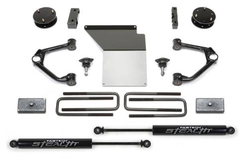 Fabtech Motorsports - FTSK1070M | Fabtech 3 Inch Budget System With Stealth Shocksh (2014-2018 Silverado, Sierra 1500 with OE Cast Aluminum or Stamped Steel Control Arms)