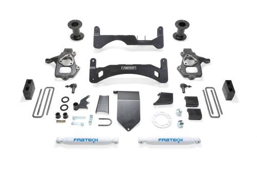 Fabtech Motorsports - FTSK1084 | Fabtech 6 Inch Basic System G2 With Performance Shocks (2014-2018 Silverado, Sierra 1500 with OE Cast Aluminum or Stamped Steel Control Arms)