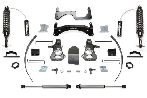 Fabtech Motorsports - FTSK1114DL | Fabtech 6 Inch Basic System With Dirt Logic 2.5 (2014-2018 Silverado, Sierra 1500 with OE Cast Aluminum or Stamped Steel Control Arms)