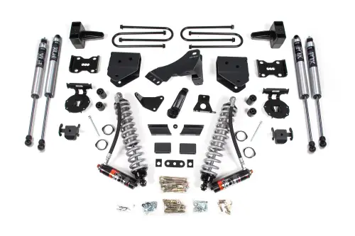 BDS Suspension - BDS588FPE | BDS Suspension 4 Inch Lift Kit With Fox 2.5 Performance Elite Coil-over Conversions For Ford F-250/F-350 Super Duty 4WD (2011-2016) | Diesel | Rear Lift Block Kit