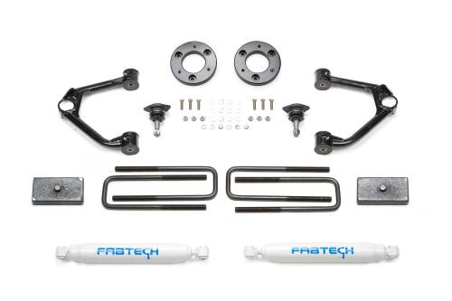 Fabtech Motorsports - FTSK1152 | Fabtech 1.5 Inch Budget System With Performance Shocks (2019-2023 Silverado Trail Boss, Sierra 1500 AT4)