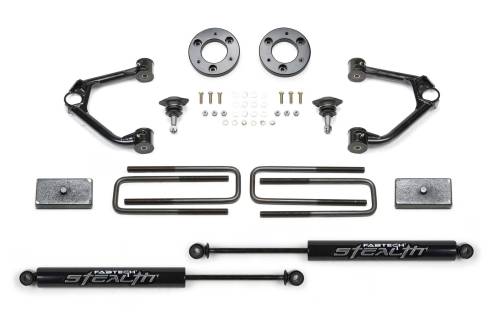 Fabtech Motorsports - FTSK1152M | Fabtech 1.5 Inch Budget System With Stealth Shock (2019-2023 Silverado Trail Boss, Sierra 1500 AT4)