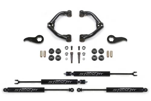 Fabtech Motorsports - FTSK1155M | Fabtech 3.5 Inch Uniball UCA Kit With Stealth Shocks (2020-2024 Silverado, Sierra 2500 HD)