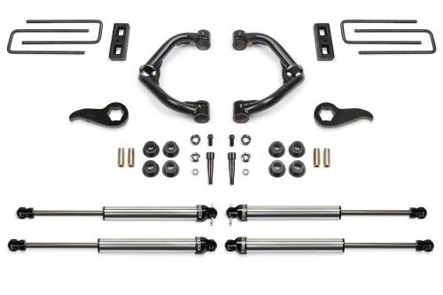 Fabtech Motorsports - FTSK1181DL | Fabtech 3.5 Inch Uniball UCA Kit With Dirt LogicSS (2020-2024 Silverado, Sierra 3500 4WD)