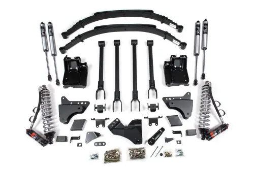 BDS Suspension - BDS596FPE | BDS Suspension 6 Inch Lift Kit With 4 Link Fox 2.5 Performance Elite Coilover Conversion For Ford F-250/F-350 Super Duty 4WD (2011-2016) | Diesel | Rear Lift Factory 2 Inch Rear Blocks