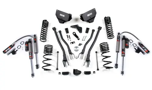 BDS Suspension - BDS1602FPE | BDS Suspension 4 Inch Lift Kit With 4 Link For Dodge Ram 2500 4WD (2014-2018) | Diesel | Fox 2.5 Performance Elite Shocks