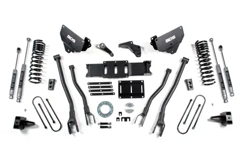 BDS Suspension - BDS1603FPE | BDS Suspension 6 Inch Lift Kit With 4 Link For Dodge Ram 3500 4WD (2013-2018) | Diesel | Rear Lift 5 Inch Block Kit, Fox 2.5 Performance Elite Shocks, 6 Bolt Indexing Ring