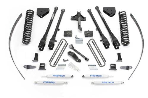 Fabtech Motorsports - FTSK2126 | Fabtech 8 Inch 4 Link System With Coils and Performance Shocks (2008-2016 F250 Super Duty 4WD with Factory Overload)