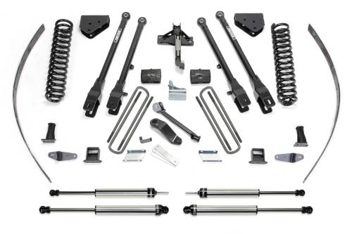 Fabtech Motorsports - FTSK2126DL | Fabtech 8 Inch 4 Link System With Coils and DLSS Shocks (2008-2016 F250 Super Duty 4WD with Factory Overload)